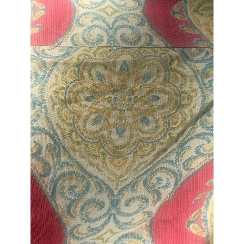Waverly Moonlight Medallion Curtain Valance 51” long 20” Wide Metallic Abstract